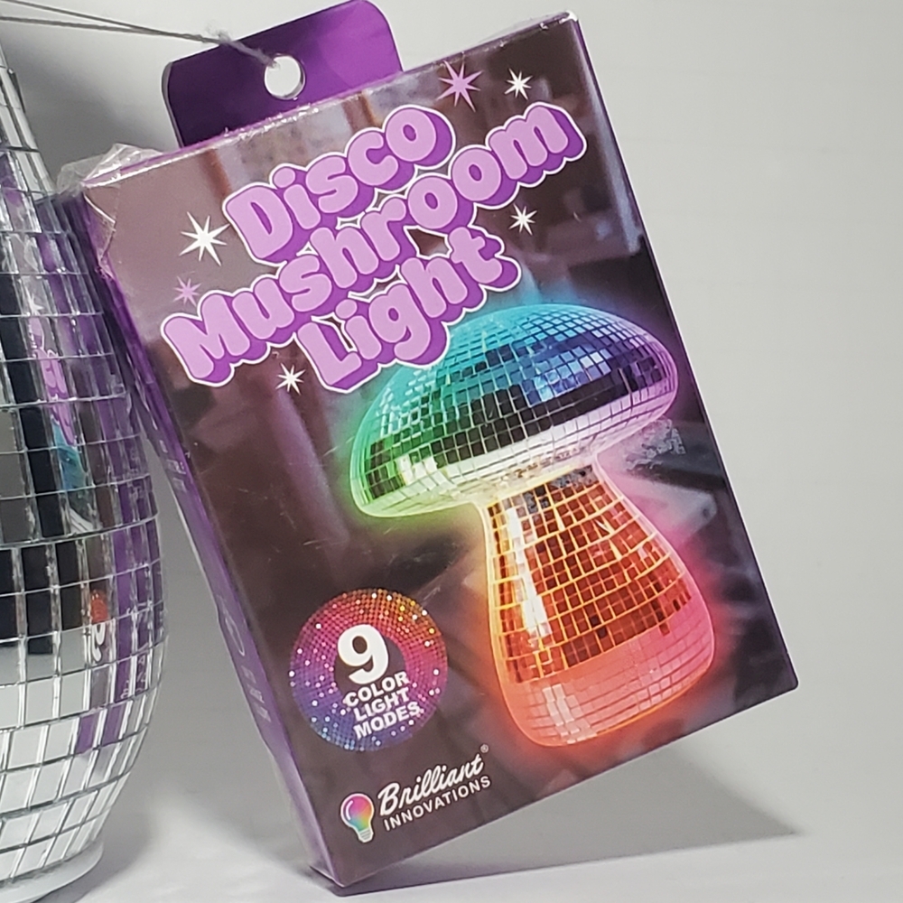 Rechargeable Disco Mushroom Lamp with 9 Color Light Modes Novelty - Picture 2 of 4